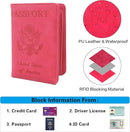 Melsbrinna Rfid Passport Holder for Travel women/Men, Cute Passport Wallet Rfid Blocking Card Slots, Rfid Passport Cover/CaseTravel Wallet, Passport Book Holder (1, Red5) by TinyTreasures Baby Boutique