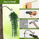FEED GARDEN 18 Inch 2 Pack Outdoor Hanging Plant Bracket for Bird Feeders, Wind Chimes, Lanterns, Heavy Duty Metal Iron Wall Hooks with 6 Screws by GreenHaven Gardens