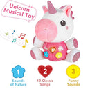 iPlay, iLearn Baby Unicorn Musical Toys, Newborn Girls Gift, Soft Unicorn Plush Stuffed Animal, Infant Light Music Time, 1st Birthday Shower Gift Stuffers for 0 1 2 3 6 9 12 18 Month 1-3 Yrs Toddlers by TinyTreasures Baby Boutique