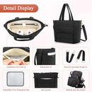 Diaper Bag Tote for Working Mom, Breastmilk Cooler Bag with Insulated Compartment, Breast Pump Tote Bag with Ice Pack for Cooler & 15‘’ Laptop Sleeve, Baby Bottle Cooler bag for Nursing, Work, Travel by TinyTreasures Baby Boutique