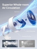 Dreo Fan for Bedroom, 80° Oscillating Standing Fan, 25dB Quiet, 80ft Pedestal Fans for Home Office, 90° Manual Vertical, 3 Speeds, Remote, 34-41" Adjustable Height, Air Circulator by CozyNest Decor