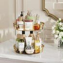 LAMU 12inch 2 Tier Lazy Susan Turntable Organizer Rotating Spice Rack Organization for Cabinet, Kitchen, Pantry, Countertop, Bathroom, Vanity, Medicine Cabinet Organizer, Amber by CozyNest Decor