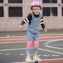 Totority Kids Helmet Knee Elbow Pads: 7pcs Children Skating Helmet Skateboard Knee Gear Wrist Cuff Elbow Protectors Pink by TinyTreasures Baby Boutique