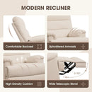 Large Glider Rocker Recliner,Beige Swivel Rocking Recliner Chair,Reclining Sofa Rocking Chair Nursery,23 Inches Deep Seat & 27 inches High Back,for Living Room, Bed Room‎ (Beige) by TinyTreasures Baby Boutique