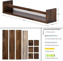 AZSKY Nursery Book Shelves 24 in Set of 3 Walnut Floating Bookshelf for Kids Room Wall Mounted Floating Shelves Solid Nursery Bookshelf Perfect Decor for Kitchen Bedroom Living Room by TinyTreasures Baby Boutique