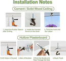 Ceiling Swag Hook Sets - Heavy Duty Hooks with Mounting Hardware for Hanging Plant, Ceiling or Extender Chains - Easy Install with Screws/Brackets by GreenHaven Gardens