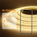 AIMENGTE LED Strip Lights for Room - Outdoor Led Strip Lighting Waterproof, AC 110V, 1200LEDs, 3000k LED Rope Lights for Garden, Patio, Living Room Bedroom Kitchen Home Decoration(32.8ft, Warm White)