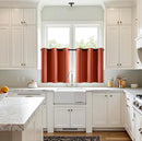 MIULEE Short Fall Curtains for Windows - Burnt Orange Blackout Half Window Curtains Thermal Insulated Privacy Drapes for Kitchen Bedroom Bathroom Grommet Small Basement Tiers W40 x L36 Inch 2 Panels by TinyTreasures Baby Boutique