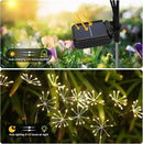 Solar Garden Light 4 Pack Twinkling Solar Firework Lights with 2 Modes 240LED, Solar-Powered Outdoor Waterproof for Outside Yard Pathway Garden Decor, Gardening Gifts for Women Mothers Day, Warm by GreenHaven Gardens