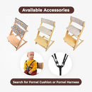 FORNEL Adjustable High Chair in Dark Walnut Finish | The Forever Chair That Grows from Toddler to Adult | Premium Solid Wood Construction by TinyTreasures Baby Boutique