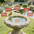 Bird Bath Copper Plate Disk 99.99% Pure Copper Cleaning Disk Stable Triple-Point Support Outdoor Bird Bowl, Pure Copper Bird Bath Purification Tray, Suitable for All Seasons by GreenHaven Gardens