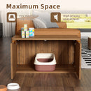 31.5" Walnut Finish Hidden Litter Box Furniture by HouseOfZazla