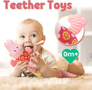 LIGHTDESIRE Baby Toys Musical Crocodile,Infant Toys Stuffed Animals Toy with Ruler Design and Ring Bell,Baby Teething Toy for Tummy Time Newborn Boys Girls 0 3 6 12 Months(Pink) by TinyTreasures Baby Boutique