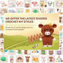 Mewaii Crochet Kit for Beginners Level 3 with 40% Extra Eco-Friendly Pre-Started Easy Yarn, Step-by-Step Video Tutorials for Adults and Kids (Hug Highland Cow) by TinyTreasures Baby Boutique