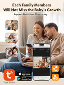 iFamily WiFi Baby Monitor with App – Smartphone Baby Monitor with 5" HD Monitor & 2K Camera, Night Vision, 2-Way Talk, Motion Tracking&Alerts, Temp Sensor, Lullabies,Secure WiFi Lock by TinyTreasures Baby Boutique