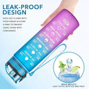 Enerbone Water Bottle, Leakproof BPA & Toxic Free, Motivational Water Bottle with Times to Drink and Straw, Fitness Sports Water Bottle with Strap for Office, Gym, Outdoor Sports by CozyNest Decor