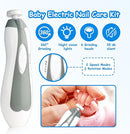 Baby Healthcare and Grooming Kit, 28 in 1 Portable Baby Essentials Kit Electric Nail Trimmer Set with Gas Relief Hair Brush Comb Nasal Aspirator for Newborn Boys Girls (Grey White) by TinyTreasures Baby Boutique