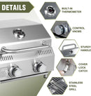 Bestfire Tabletop Gas Grill 2 Burners, 20,000 BTUs Stainless Steel Portable Propane Grill with Legs for Outdoor Patio Backyard Camping, Tailgating, and RV Trips by GreenHaven Gardens