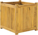 IDZO Acacia Wood Flower Planter Box for Outdoor Plants, 1pc Wooden Raised Garden Bed with Handles, Drainage Holes, Ideal for Garden and Home Décor, Golden Teak by CozyNest Decor