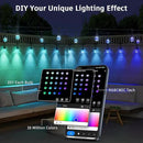 XMCOSY+ Smart Outdoor String Lights - 123ft RGBCWIC Patio Lights with 40 Color Changing Bulbs, LED String Light for Outside Backyard Bistro Party, APP WiFi Control, Work with Alexa, IP65 Waterproof by CozyNest Decor
