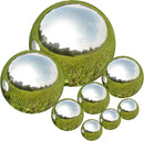 Nerien Gazing Ball, Stainless Steel Garden Mirror Globe, Polished Ornament Sphere, Hollow Floating Reflective Hemisphere, for Home Outdoor Pond Housewarming Swimming Pool Decoration, Silver, 8Pcs by GreenHaven Gardens