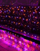 Joomer 12ft x 5ft 360LED Orange Purple Halloween Net Lights Outdoor Mesh lights, 8 Modes Timer Connectable Waterproof Bush Lights Mesh Netting Lights for Halloween Outdoor Decorations (Green Wire) by GreenHaven Gardens