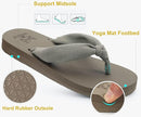 KuaiLu Flip Flops for Women with Arch Support Yoga Mat Comfortable Summer Beach Walking Thong Cushion Sandals Slip On Indoor Outdoor by TinyTreasures Baby Boutique