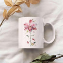 Novelty Coffee Cup With Orchid Design, Personalized Name Flower Accent Mug, Custom Orchid Flower Ceramic Cup 11oz 15oz, Customized Flower Lover Mug, Gift For Family Member by CozyNest Decor