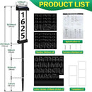 DBF Solar Address Sign, Dual-Sided House Numbers for Outside Waterproof, 3 Colors LED Illuminated Solar Powered Address Plaque with stakes, Outdoor House Number for Home Yard Garden Street by GreenHaven Gardens