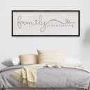 LuZhiQiang Family is Everything Sign Wall Decor 40"x15" Warm Home Sign Wall Art for Entryway Large Hanging Wood Framed (Black) by CozyNest Decor