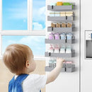 6 Pack Magnetic Spice Rack Organizer for Refrigerator and Oven, Light Gray Fridge Organizers and Storage for Kitchen by CozyNest Decor
