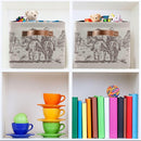 Western Desert Cowboy Storage Basket Cube Storage Bins Organizer Bag Collapsible Closet Shelf Baskets with handle for Baby Cloth Pet Toy Book 14.2×10.2×8.3 IN by TinyTreasures Baby Boutique