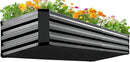 KING BIRD Raised Garden Bed Kit with Bottom 2025 Upgraded Galvanized Planter Garden Box Outdoor & Indoor for Gardening, Vegetables, Flowers, Dark Grey, 70.8x23.6x11.8 in by GreenHaven Gardens