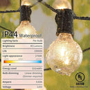 GOOTHY 50Ft G40 LED Outdoor String Lights, Waterproof with 52 Shatterproof Globe Bulbs, Hanging Backyard Lights for Party Cafe Balcony Porch Commercial Decorations - Black by TinyTreasures Baby Boutique