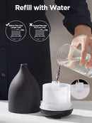 InnoGear Oil Diffuser, 150ML Ceramic Diffuser for Essential Oils Handcrafted Aromatherapy Diffuser Ultrasonic Cool Mist Humidifier with 2 Mist Modes Waterless Auto Off for Room Office, Black by TinyTreasures Baby Boutique