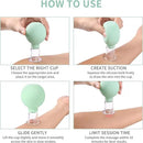 Meifuly Facial Cupping Set, 4 PCS Silicone Vacuum Suction Face Massage Cups, Skin Tightening Kit for Eyes, Face and Body (Green) by CozyNest Decor