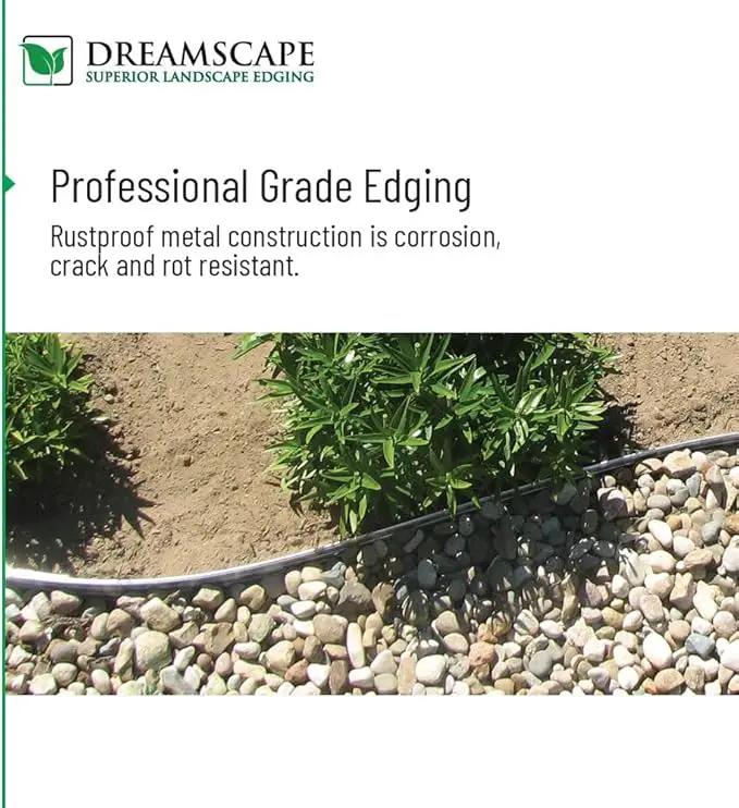 Dreamscape E-Z Edge Aluminum Landscape Edging - 8 Strips, 6ft Each (48ft Total), Brown - Professional Quality Landscaping Border, Metal Divider for Lawn, Garden, Flowerbed…, photo 5 of 7
