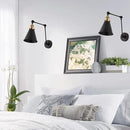 JONATHAN Y JYL7462A-SET2 Rover 7" Farmhouse Industrial Adjustable Arm Metal LED Wall Sconce Rustic Bohemian 2700K 4W Bulb for Entryway Lobby Kitchen Bathroom Bedroom Hallway, Black (Set of 2) by CozyNest Decor