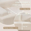 Hobestluk Modular Sectional Sofa Couches 108" L-Shape Couch 3 Seat Modular Sofa Memory Foam Sectional Couches for Living Room, Boneless Couch with Oversized Chaise (White, Right Facing) by CozyNest Decor