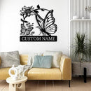 Custom Butterfly Metal Sign,Personalized Butterfly House Number Signs,Personalized Gardener Name Sign,Garden Patio Wall Decor (Style-5) by GreenHaven Gardens