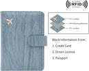 Melsbrinna Rfid Passport Holder for Travel women/Men, Cute Passport Wallet Rfid Blocking Card Slots, Rfid Passport Cover/CaseTravel Wallet, Passport Book Holder (1, Blue1) by TinyTreasures Baby Boutique