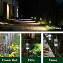 EcoGreen Outdoor Pathway Solar Light, 8pcs Pack,Garden Patio Balcony Walk Way Lights, Stainless Steel Leg, 5000K Daylight, IP65 Waterproof, 1.85 * 12.2in by CozyNest Decor