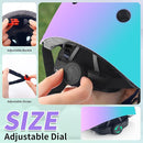 Adjustable Kids Bike Helmet with Knee & Elbow Pads Set, Color Gradient Design for Boys and Girls Aged 3-14+, for Skateboarding, Scooter, Roller & Inline Skating, Longboard by TinyTreasures Baby Boutique