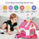 OKREVIEW Toys for 1+ Year Old Girls - Montessori Musical Toys for Toddlers Age 1-2, 8-in-1 Multi-Functional Music House with Sound, Lights, Music, Great Gifts for 1+ Year Old Girls Birthday Xmas by TinyTreasures Baby Boutique
