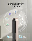 Dreo Smart Tower Fan Voice Control, 120° Oscillating Fan Works with Alexa/Google/App/Remote, 42 Inch, 25dB Quiet DC Bladeless Fan for Bedroom,12 Speeds, Floor Fan for Home, Office, Pilot Max S by CozyNest Decor