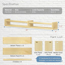 Floating Nursery Book Shelves for Wall, 32 Inch Long Bookshelf for Kids Room, Wooden Large Wall Shelf with Hanging Rod for Baby Toddler Child Bedroom (3-Pack, Natural Wood) by TinyTreasures Baby Boutique