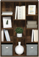 Furinno Luder 11-Cube Open Shelf Bookcase, Bookshelf, Amber Pine by TinyTreasures Baby Boutique