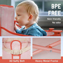 Tiny Marvels Portable 3-in-1 Baby Booster Seat, Cozy Floor Seat, Feeding Seat with Tray, Compact Foldable Toddler Booster with Child Safety Belt Carry Bag, Perfect for Travel (Blush Petals) by TinyTreasures Baby Boutique
