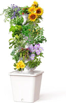 Vertical Hydroponics Growing System Kit, Indoor Outdoor Gardening System Kits, Herb & Fruits Growing Tower, 6 Layer 30 Pods by CozyNest Decor