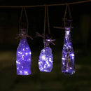 YJFWAL Upgraded 12 Pack Solar Wine Bottle Lights, 20 LEDs Waterproof Copper Light, Bottle Light Fairy Cork String Lights for Yard Patio Decor, DIY Birthday Gift for Mom Grandma Girlfriend(Cool White) by CozyNest Decor